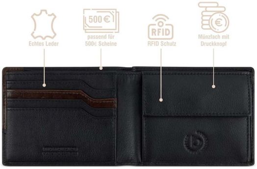 Мъжки портфейл Bugatti Corso DeLuxe Wallet, черен