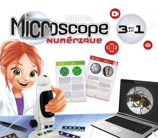 Микроскоп с аксесоари Buki - Дигитален микроскоп 3 в 1