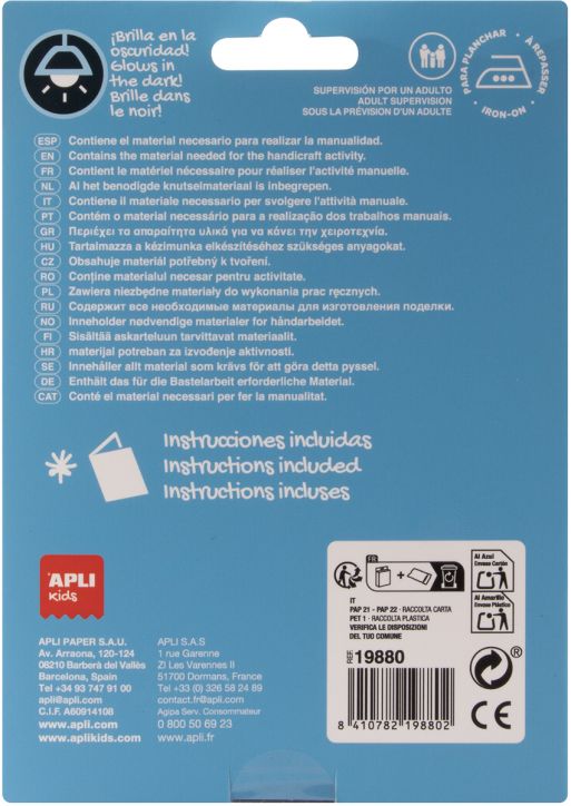 Творчески комплект Apli Kids - Направи сам ключодържател с космически мотиви