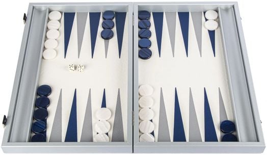 Табла Manopoulos с отделения - морскосиня екокожа, 48 х 30 см.