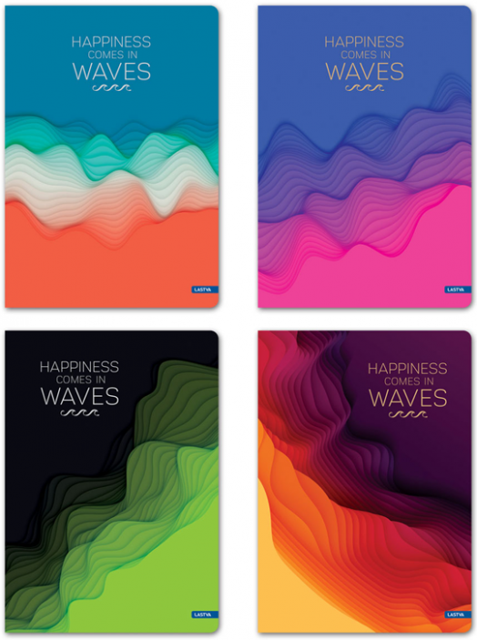 Тетрадка Lastva Waves, A5, 96 листа, широки редове