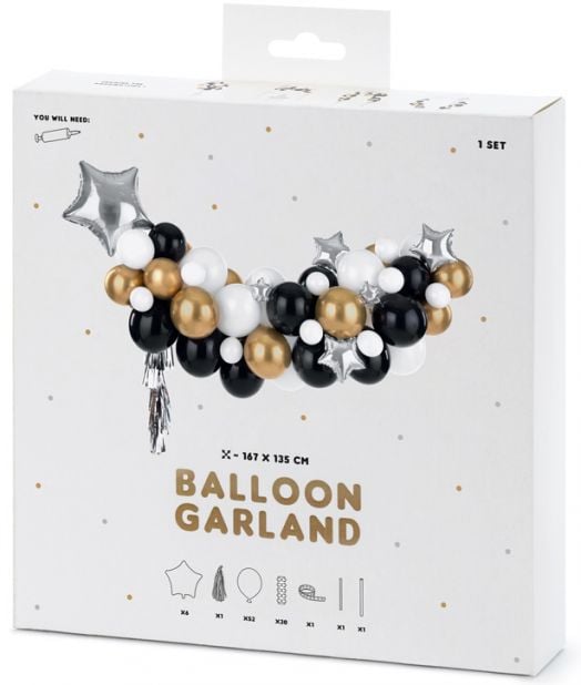 Комплект гирлянд от балони PartyDeco - Звезда, 167 х 135 см