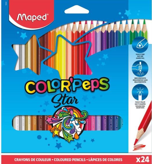 Цветни моливи Maped Color' Peps, 24 цвята