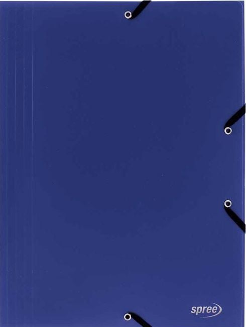 Папка Spree с ластик A4, синя