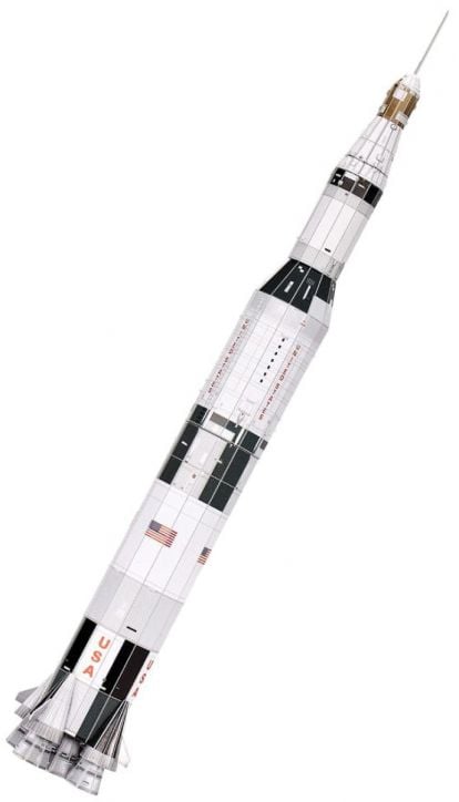 3D пъзел Revell - NASA Ракета Apollo 11 Saturn V, 136 части