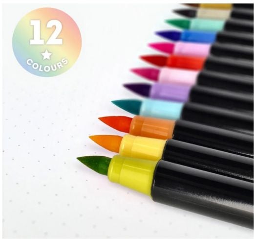 Комплект цветни маркери с четка Legami, пастелни нюанси