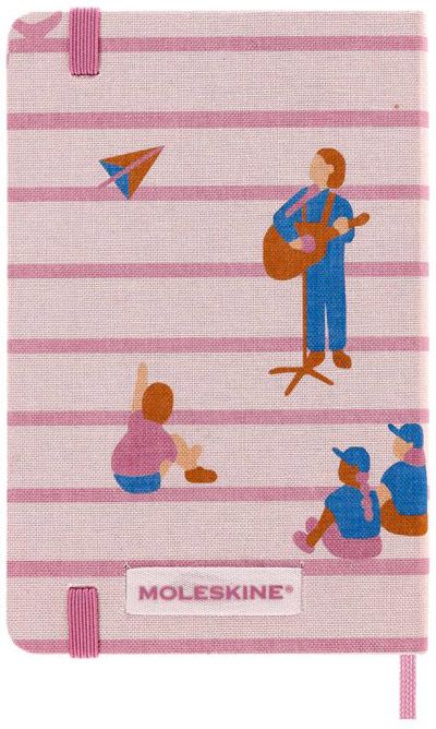 Джобен тефтер Moleskine Sakura Couple с твърди корици и линирани страници