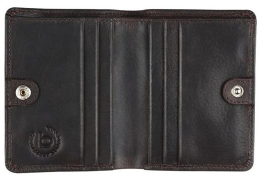 Кожен калъф за кредитни карти Bugatti Woven, тъмнокафяв