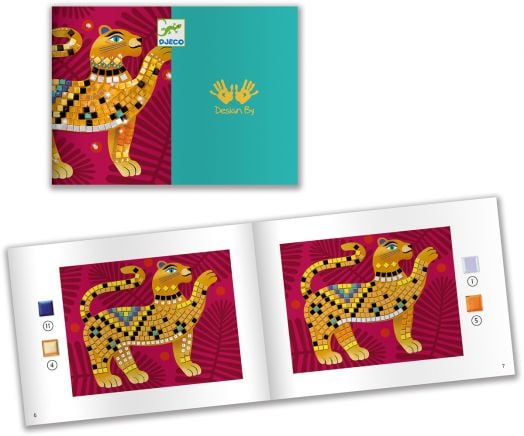 Творчески комплект Djeco: Мозайка дълбоко в джунглата