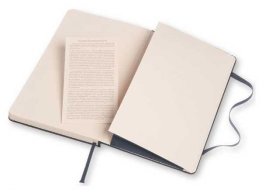 Сапфирено син тефтер Moleskine с твърди корици, нелиниран