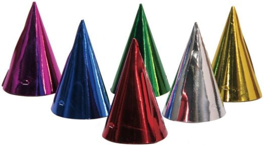 Парти шапки Folat - металически цветове, 6 бр.