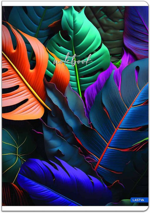 Тетрадка Lastva Botanical А5, 50 листа с широки редове