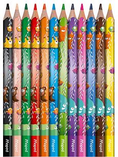 Цветни моливи Maped Jungle Fever Jubmo, 12 цвята