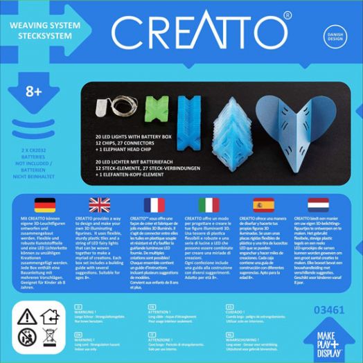 Направи сам 3D LED фигурки 4 в 1 Creatto - Слон