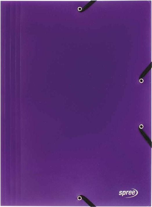 Папка Spree с ластик A4, лилава