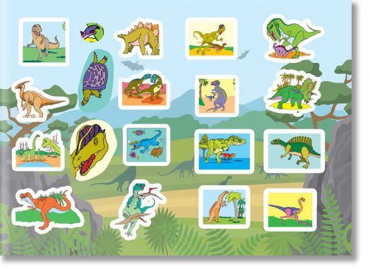 Оцвети: Динозаврите + стикери
