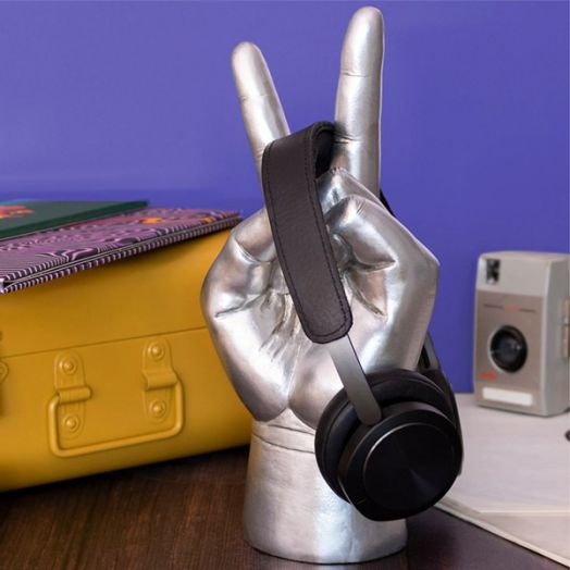 Поставка за слушалки Peace Out Luckies of London - Сребърна ръка