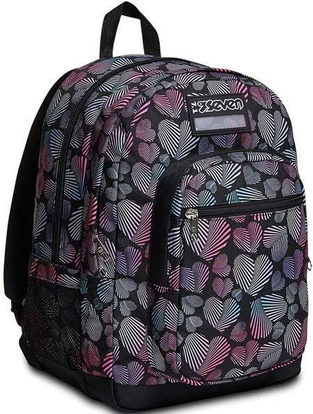 Ученическа раница Seven Freethink Jet 2022 с две отделения и USB порт