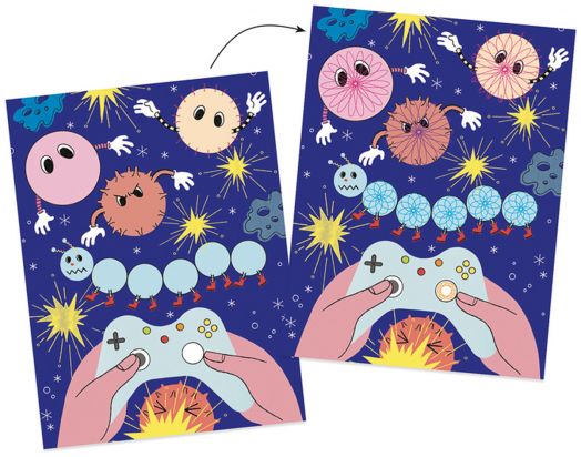 Творчески комплект Djeco - Рисуване със спирали, 10 дизайна