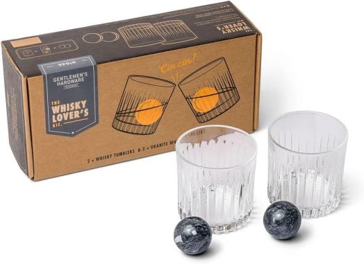 Чаши за уиски с гранитни охладители Gentlemen's Hardware, 2 бр.
