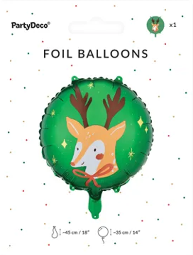 Коледен фолиев балон PartyDeco - Елен