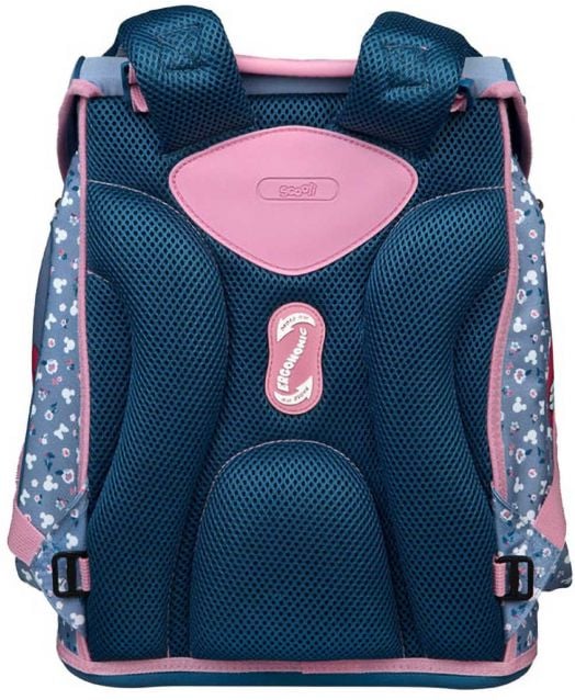 Комплект ученическа раница Мини Маус, ергономик - светлосин цвят