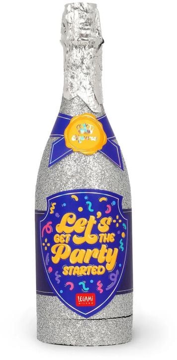 Бутилка с конфети Legami Party Popper - сребърна
