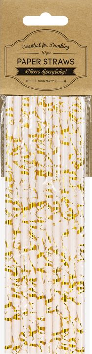 Сламки PartyDeco - Розов прах, 10 бр.