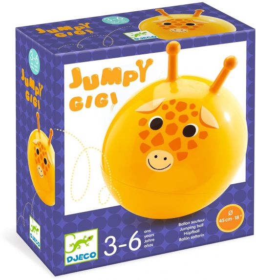Топка за скачане Djeco, жълт цвят