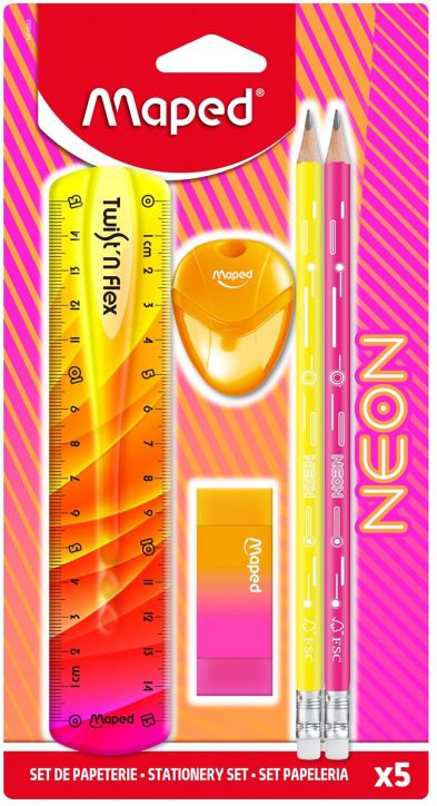 Чертожен комплект Maped Neon, 5 части