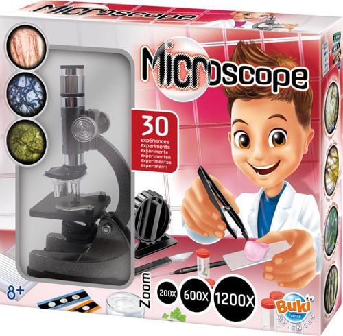 Mикроскоп с аксесоари Buki - 30 експеримента