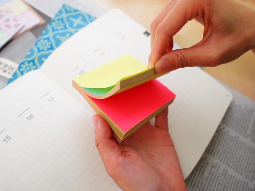 Самозалепващи неонови листчета Stick'n Alternate, 76 x 76 мм, 4 цвята