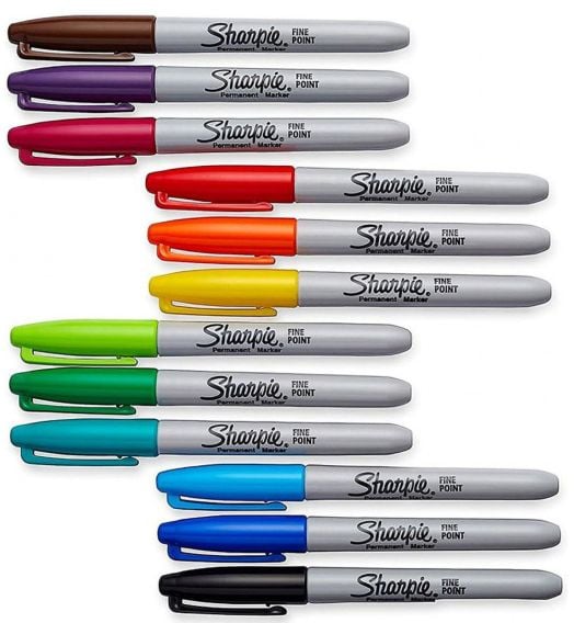 Комплект перманентни маркери Sharpie, 12 цвята