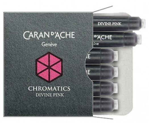 Патрончета за писалка Caran d'Ache Chromatics 6 бр. - божествено розово