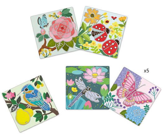 Шаблони за рисуване Djeco - Garden Wings