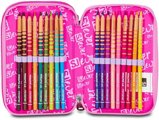 Ученически несесер Seven SJ Ever Fixstar с три отделения, пълен