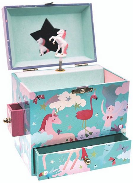Детска музикална кутия за бижута Floss & Rock, Fantasy - Еднорог