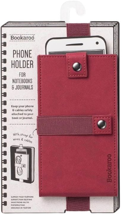 Държач за телефон Bookaroo, тъмночервен