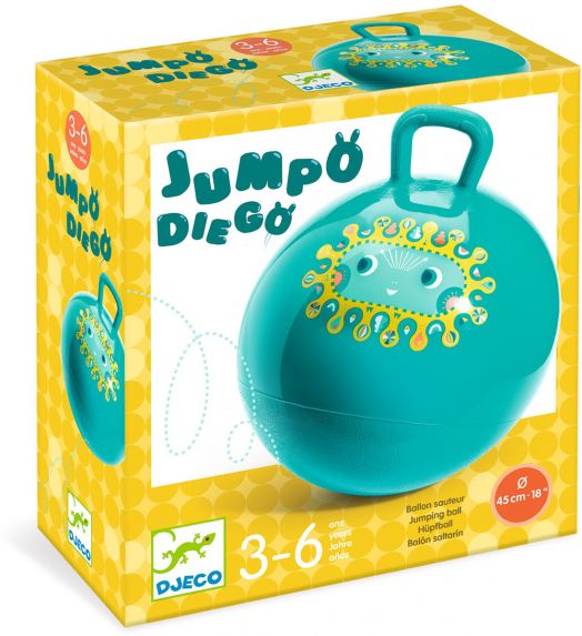 Топка за скачане Djeco, зелен цвят
