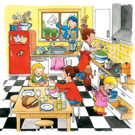 Дървен пъзел Goki - Моят ден