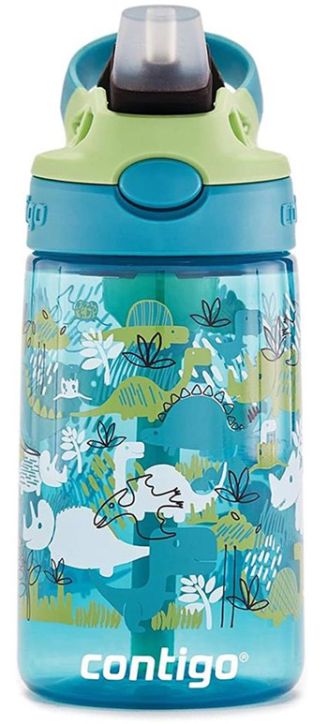 Детска бутилка за вода Contigo Gizmo Flip с динозаври, 420 мл.