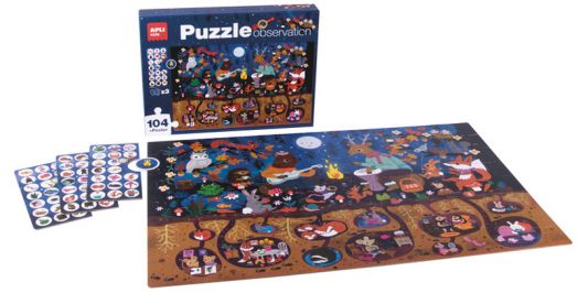 Асоциативна игра-пъзел Apli Kids - В гората, 104 части