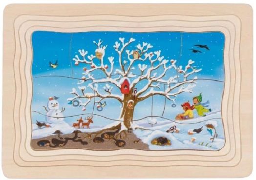 Многослоен пъзел Goki - Моето ябълково дърво