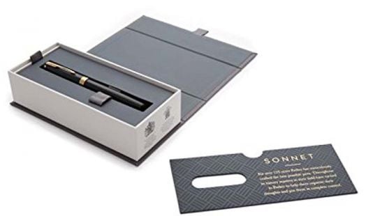 Писалка Parker Royal Sonnet Black Lacquer Gold Trim