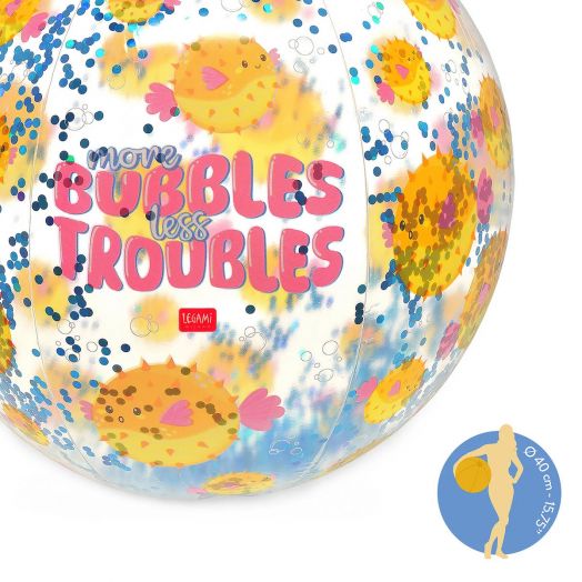 Надуваема топка с брокат Legami - Pufferfish