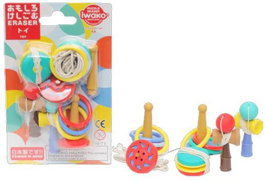 Комплект гумички Iwako - Играчки, 6 бр.
