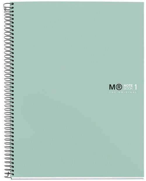 Тетрадка Miquelrius The Original Aqua А4 със спирала, 120 листа на малки квадратчета