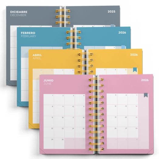 Тефтер - органайзер Miquelrius Currants от септември 2025 до август 2026 г., ден на страница