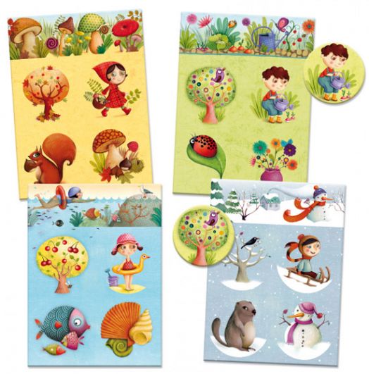 Образователна игра Djeco: Loto, Четири сезона