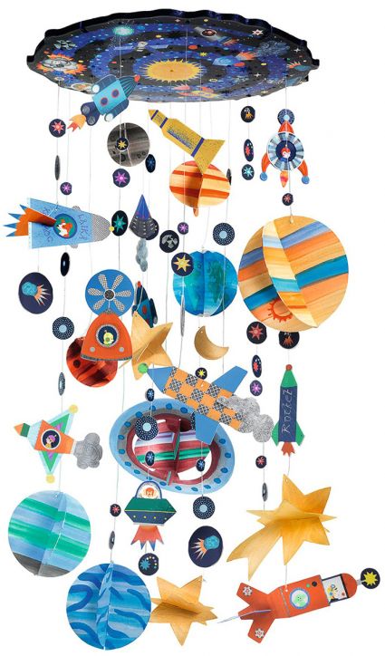 Творчески комплект Djeco - Направи сам декорация Слънчева система